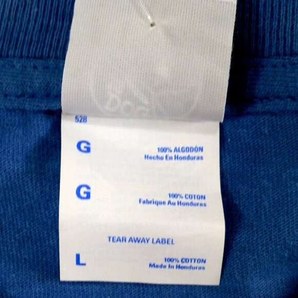 NWT Dog Is Good Blue Graphic Tee "Never Drink Alone" L - Picture 8 of 11